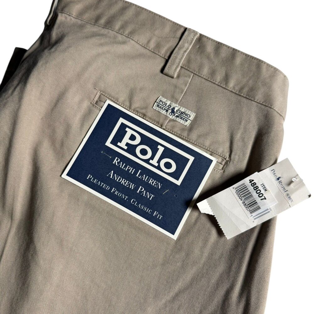 Vintage 1990s Polo Ralph Lauren Andrew Pant Men’s 40x30 Chino Baggy Wide Leg